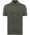 SP517 Spasso Short Sleeve Linen Shirt organic khaki colour image